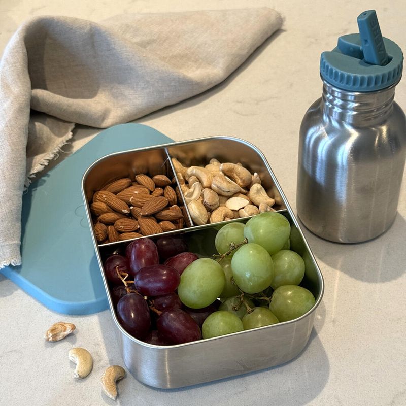 Matboks i stål - blå Blafre