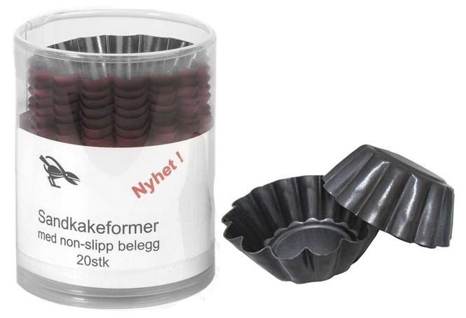 Hovedbilde Sandkakeformer Non-stick 20 stk - Sorte 